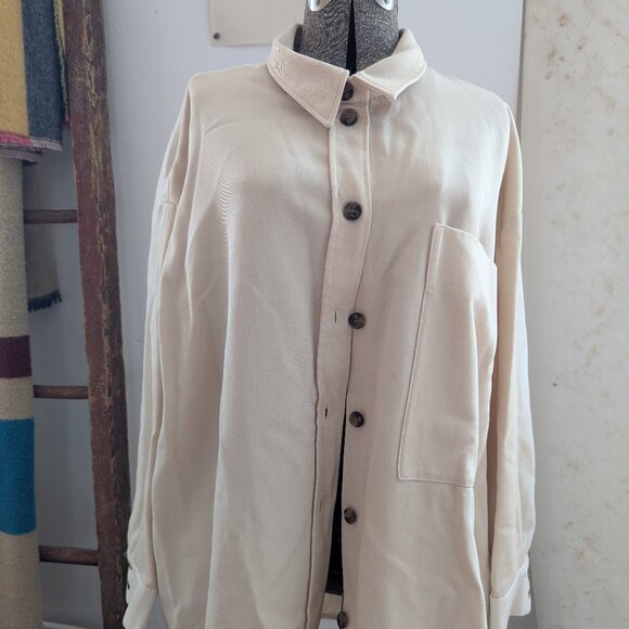 COS Cream Button Down Shirt - Picture 1 of 5